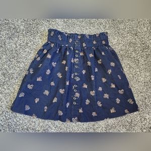 Madewell Corduroy Paperbag Button-Front Mini Skirt Size S